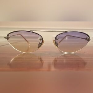 Vintage Y2K Rimless Sunglasses - Gradient Color Transition Lenses by Taylor